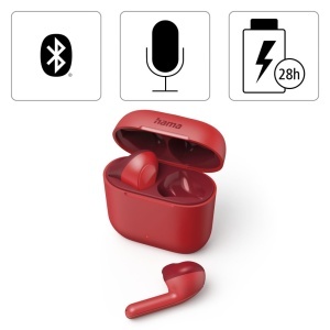 Casti Bluetooth Hama Freedom Light True Wireless Rosu Touch Control - Img 2