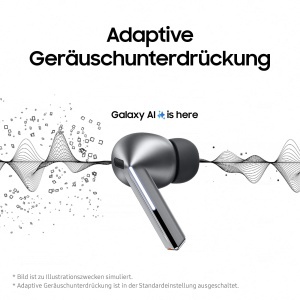 Casti Bluetooth wireless Samsung Galaxy Buds3 Pro, anulare activa a zgomotului (ANC), anulare adaptiva a zgomotului, 360 Audio, casti intraauriculare cu sunet Hi-Fi, argintiu, incl. husa transparenta Anymode - Img 6