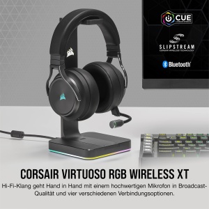 Casti gaming Corsair Virtuoso RGB Wireless XT Bluetooth Dolby Atmos Slate - Img 2
