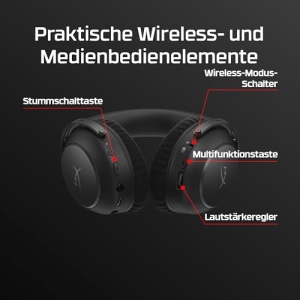 Casti gaming wireless HyperX Cloud Alpha 2, autonomie 250 ore, drivere 53 mm, negru - Img 13