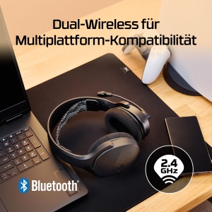 Casti gaming wireless HyperX Cloud Jet, 2.4GHz si Bluetooth, 25 ore autonomie, Negru - Img 5