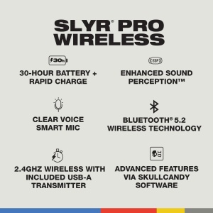 Casti gaming wireless Skullcandy SLYR Pro WhiteBlue latenta redusa compatibilitate multipla - Img 4