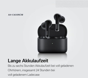 Casti intraauriculare fara fir Denon AH-C830WNC cu Bluetooth si anulare a zgomotului, reglare Soundmaster si durata de viata a bateriei de pana la 24 de ore, negru - Img 6