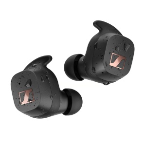 Casti Sennheiser Sport True Wireless - Casti intraauriculare Bluetooth pentru un stil de viata sportiv, ascultarea muzicii si efectuarea de apeluri cu functie acustica adaptabila si anulare a zgomotului, negru