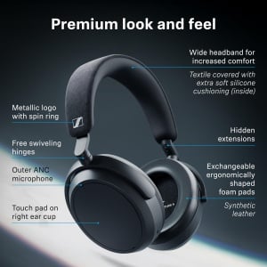 Casti wireless Sennheiser Momentum 4 Noise Cancelling Bluetooth Over-Ear Negru - Img 10