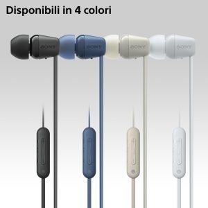 Casti wireless Sony WI-C100 Bluetooth 25 ore autonomie microfon integrat Alb - Img 7