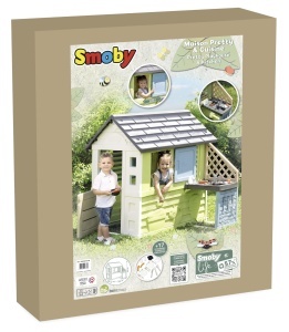 Casuta de joaca pentru copii Smoby Life - Pretty, 110x127x145 cm, cu bucatarie, reciclata - Img 7