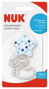 Catarama pentru suzete NUK cu clip Stabil si bruchsicher Design cu stele albastre - Img 2