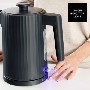 Ceainic electric Taurus Jonic Tea, 2.200 W, 1,7 L, fund rotativ la 360deg, filtru de calcar, oprire automata, indicator de nivel al apei, fara BPA, design ergonomic, suport pentru cablu, negru - Img 7