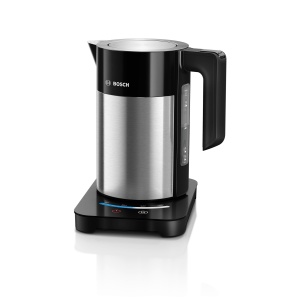 Ceainic fara fir Bosch TWK7203, oprire automata, protectie la supraincalzire, 7 setari de temperatura, functie de mentinere la cald, 1,7 L, 2200 W, negru - Img 1