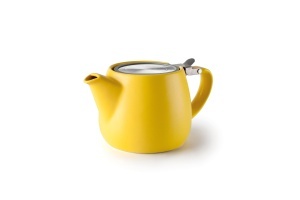 Ceainic IBILI Luxor Yellow 540 ml Portelan Capac si Filtru din Otel Inoxidabil