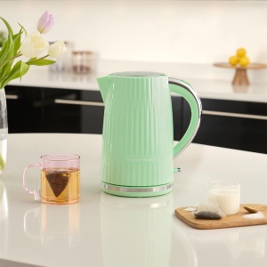 Ceainic Russell Hobbs [1,7L 2400W] fistic Eden, accente din otel inoxidabil (filtru de var detasabil, deschidere a capacului prin simpla apasare a unui buton, indicator de nivel al apei, comutator luminos, fara BPA) ceainic 27364-70 - Img 2