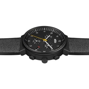 Ceas barbatesc Braun BN0035BBKBKG, cronograf cu datumsanzeige, cadran negru, bratara din piele - Img 4