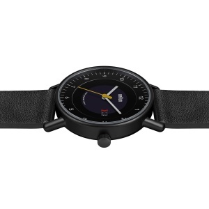 Ceas barbatesc Braun BN0301BKBKG, 40 mm, cu cadran negru si bratara din piele - Img 4