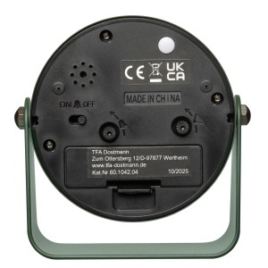 Ceas de perete TFA Dostmann 60.1042.04, analog, verde, metalic, extra silentios - Img 4
