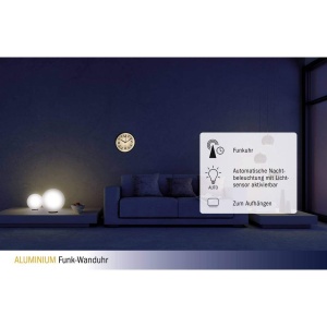 Ceas de perete TFA Dostmann 60.3535, albasilver, cu iluminare nocturna - Img 5