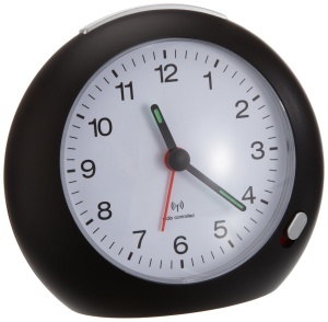 Ceas de perete TFA Dostmann 98.1037, analogic, negru, cu functie snooze