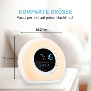 Ceas desteptator cu lumina naturala Grundig Tageslichtwecker, radio, Bluetooth, alb - Img 3