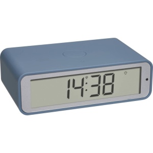 Ceas desteptator digital TFA Dostmann Twist, design elegant, albastru, functie snooze