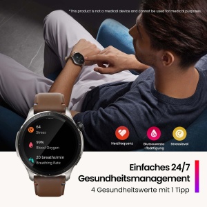 Ceas inteligent Amazfit GTR 4, 1.43 AMOLED, GPS precis, 14 zile autonomie - Img 4
