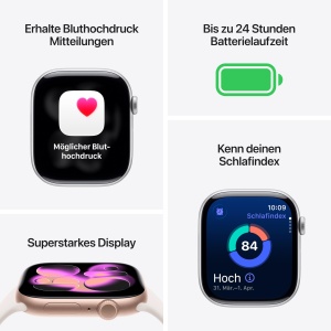Ceas inteligent Apple Watch Series 11 GPS Cellular 46 mm, titaniu gri, bratara sport neagra - Img 2