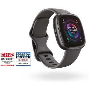 Ceas inteligent Fitbit Sense 2 cu GPS si EKG, culoare gri - Img 2
