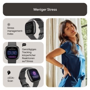 Ceas inteligent Google Fitbit Sense 2 - GPS, monitorizare stres, EKG - Img 4