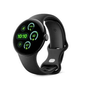 Ceas inteligent Google Pixel Watch 3, 41 mm, negru, cu monitorizare ritm cardiac