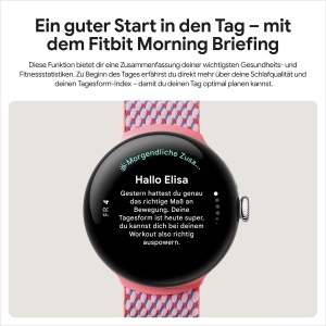 Ceas inteligent Google Pixel Watch 3, 45 mm, urmarire ritm cardiac, negru mat - Img 5