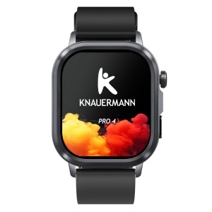 Ceas inteligent Knauermann PRO 4, 46 mm, Negru, cu EKG si monitorizare sanatate - Img 2