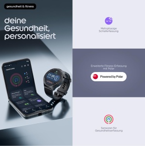 Ceas inteligent Motorola Smartwatch Ultra E-SIM cu bratara din silicon negru - Img 2
