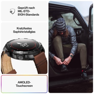 Ceas inteligent Polar Grit X2 Pro, GPS, display AMOLED, titan - Img 4