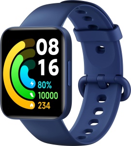 Ceas inteligent Xiaomi Poco Watch, 1.6 inch AMOLED, GPS, rezistent la apa, albastru