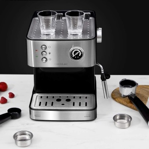 Cecotec Cumbia Power Espresso 20 Barista Aromax Aparat de cafea Putere 2900 W 2 sisteme de incalzire pompa de presiune de 20 bari manometru suport fil - Img 5