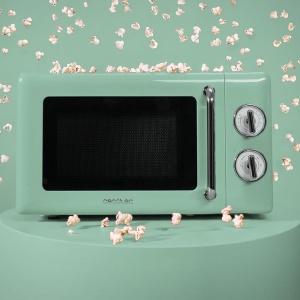 Cecotec Cuptor cu microunde Proclean 3010 Retro Green Mecanic, 20 L, 700 W, 6 niveluri, Cronometru pana la 30 de minute, Mod dezghetare, Design vintage in verde, finisaj din otel - Img 3