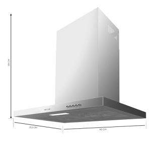 Cecotec Hota 60 cm Bolero Flux TM 603500 Inox A. Putere de aspirare 350m3/h, motor 70W, control mecanic, 3 niveluri de putere, filtru de lumina si carbune activ, otel inoxidabil - Img 2