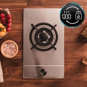 Cecotec plita cu butan si gaz natural 1 arzator Bolero Squad G 1200S Inox. 3500W, otel inoxidabil, gratare din fonta unica, arzator WOK cu coroana tripla, aprindere electrica, sistem de siguranta - Img 3
