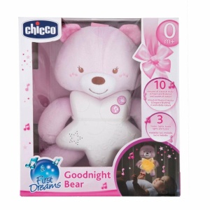 Chicco Gute Nacht Barchen Ursulet de Plus cu Lumini si Melodii Roz - Img 4