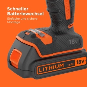 Ciocan rotopercutor BLACKDECKER BL188KB-QW, 18V, 28000 RPM, 52 Nm, 2 acumulatori - Img 8
