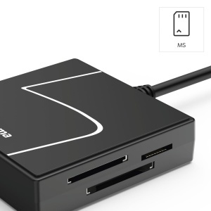Cititor de carduri Hama USB-A cu adaptor USB-C, 5 Gbits, negru - Img 3