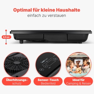 Clatronic(r) Plita cu inductie | Plita cu incalzire prin inductie in cateva secunde | Soba cu ECO-Save pentru o economie de timp de 55% | Plita cu inductie cu detectare automata a oalei | EKI 3569 - Img 5
