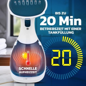 Clatronic(r) Steamer Smoother | gata de utilizare in 10 secunde | Indepartarea ridurilor pentru calatorii si birou | Cablu lung de 1,8 m | Abur | Perie cu abur | Calatorie cu vaporul | Aburi cu aburi | DB 3717 - Img 4