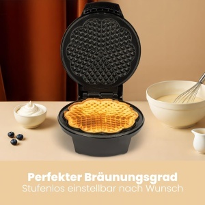 Clatronic WA 3491 Waffle Maker Negru Placi Antiaderente Diametru 18 cm - Img 3