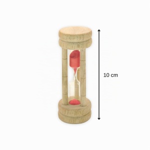 Clepsidra Fackelmann 30952 din lemn de fag si sticla, 3 minute, bejtransparent - Img 3