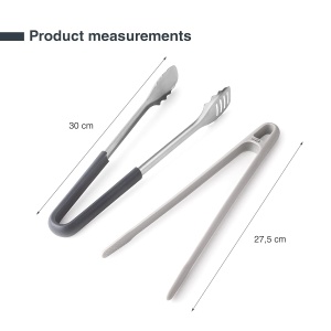 Cleste de servire Lacor 63049, inox 1810, nylon, 30 cm, maner rezistent la caldura - Img 2