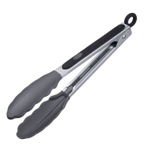 Cleste de servire Westmark, cu placi din silicon si manere cauciucate, lungime: 21 cm, otel inoxidabil/plastic/silicon, Classic Silicone Mini, argintiu/negru, 16162270