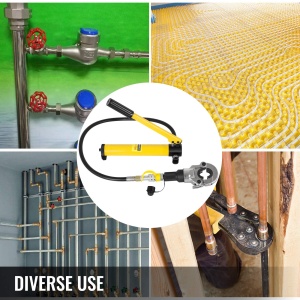 Cleste hidraulic VEVOR cu 9 matrite detasabile rotativ la 360deg perete despartitor cu forta de presiune 6 T instrument de sertizare potrivit pentru c - Img 7