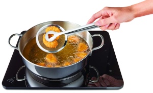 Cleste multifunctional Metaltex 204104010 3 in 1 inox pentru prajit si scurs alimente - Img 2