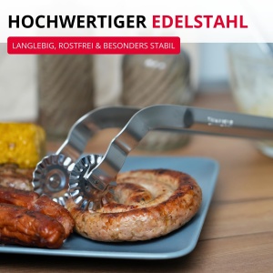 Cleste pentru gratar Westmark Twistmaster 1 buc - Cleste pentru carnati cu prindere rotativa - Cleste robust pentru carne din otel inoxidabil pentru g - Img 4