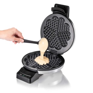 Cloer 1898 Waffle Iron Professional, acoperire dubla rezistenta la zahar, potrivita pentru uz comercial, vafe cu inima mare 16,5 cm O, 950 W - Img 8